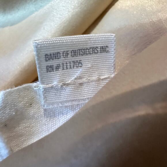 Girl. by Band of Outsiders Silk Gold Beige Blouse Hidden Placket sz 2=M - Picture 15 of 15